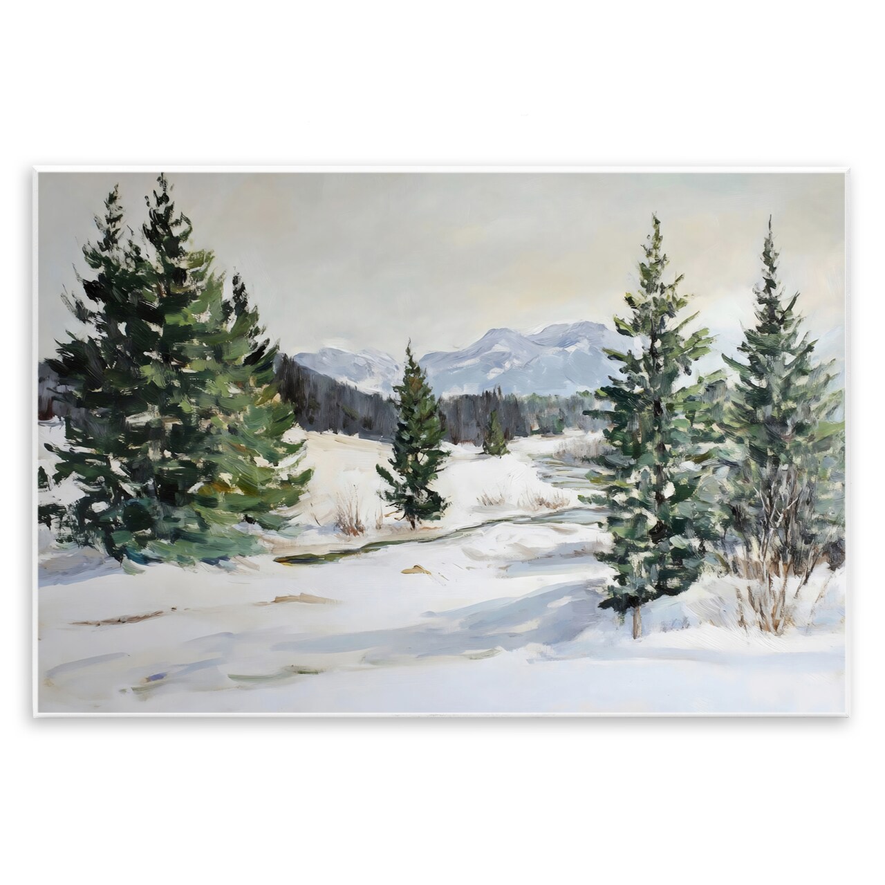 Stupell Industries Winter Forest Frosty Hills Wall Plaque, design by Petal Prints Design